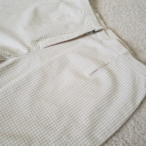 SIGRID OLSEN SPORT | White and Beige Check Pants Trousers Bottoms Women - Picture 4 of 9